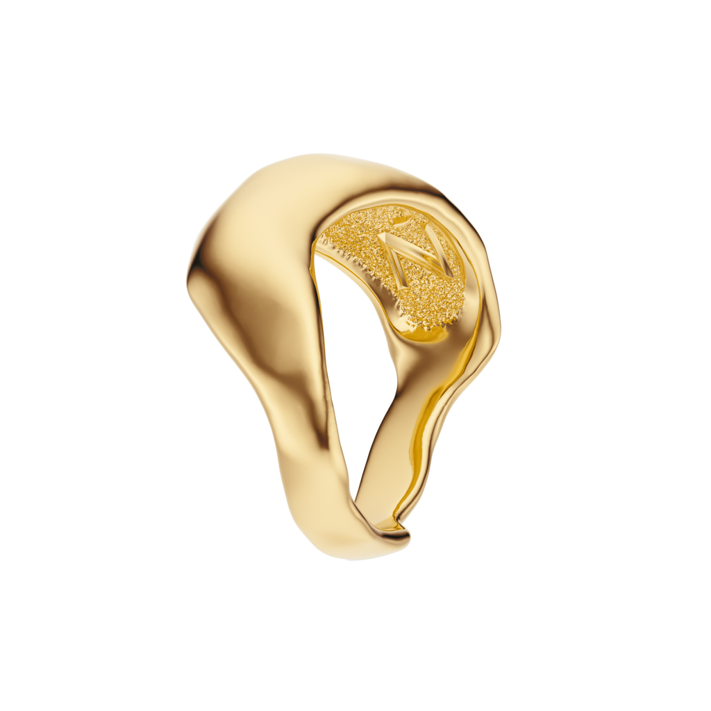 Nesoi ring - stackable gold band for everyday luxury