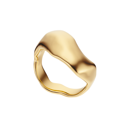 Nesoi ring - stackable gold band for everyday luxury