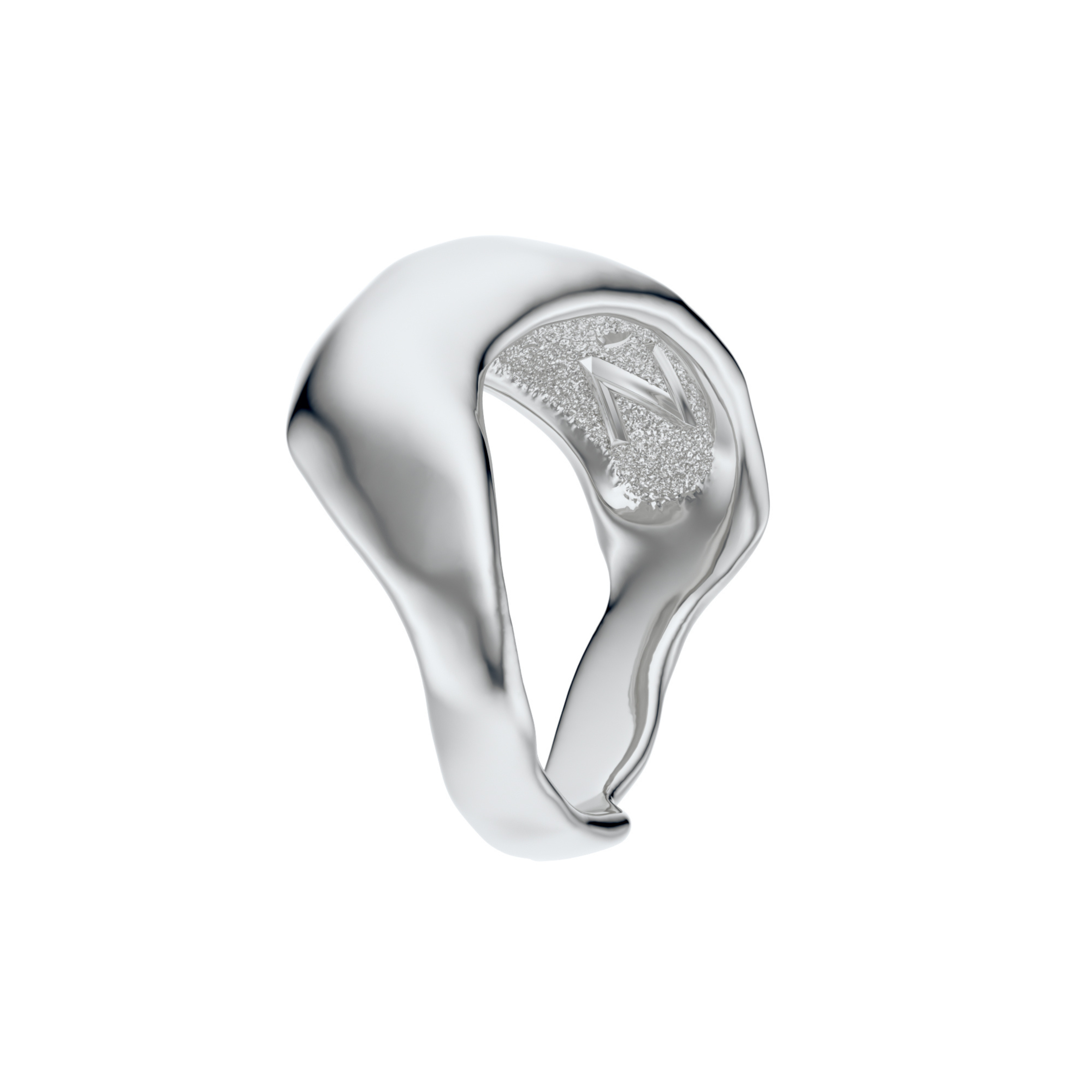 Nesoi ring - stackable silver band for everyday luxury