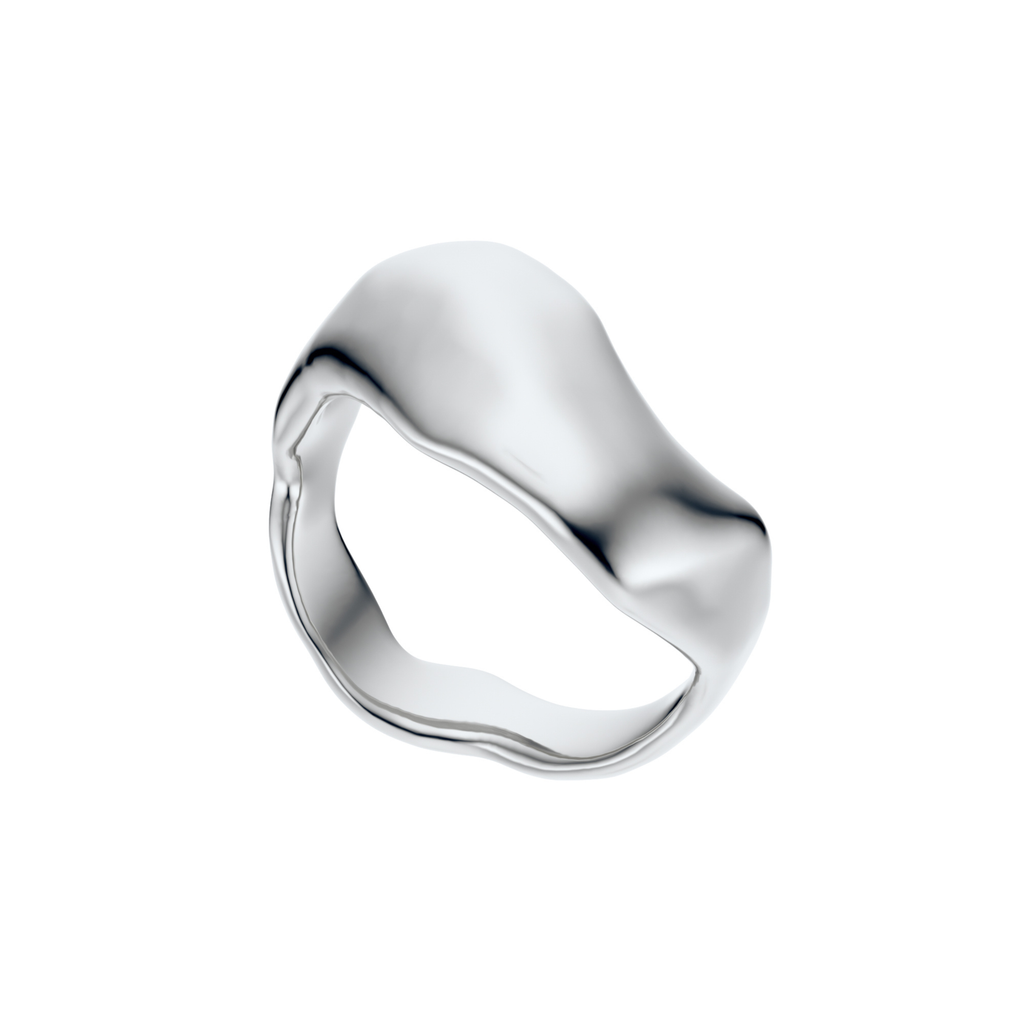 Nesoi ring - stackable silver band for everyday luxury
